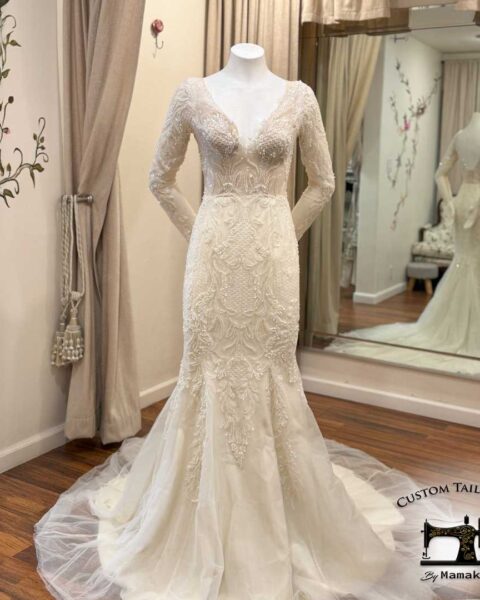 Fish dress of the bride