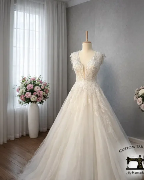 Aurora Lace Illusion Gown