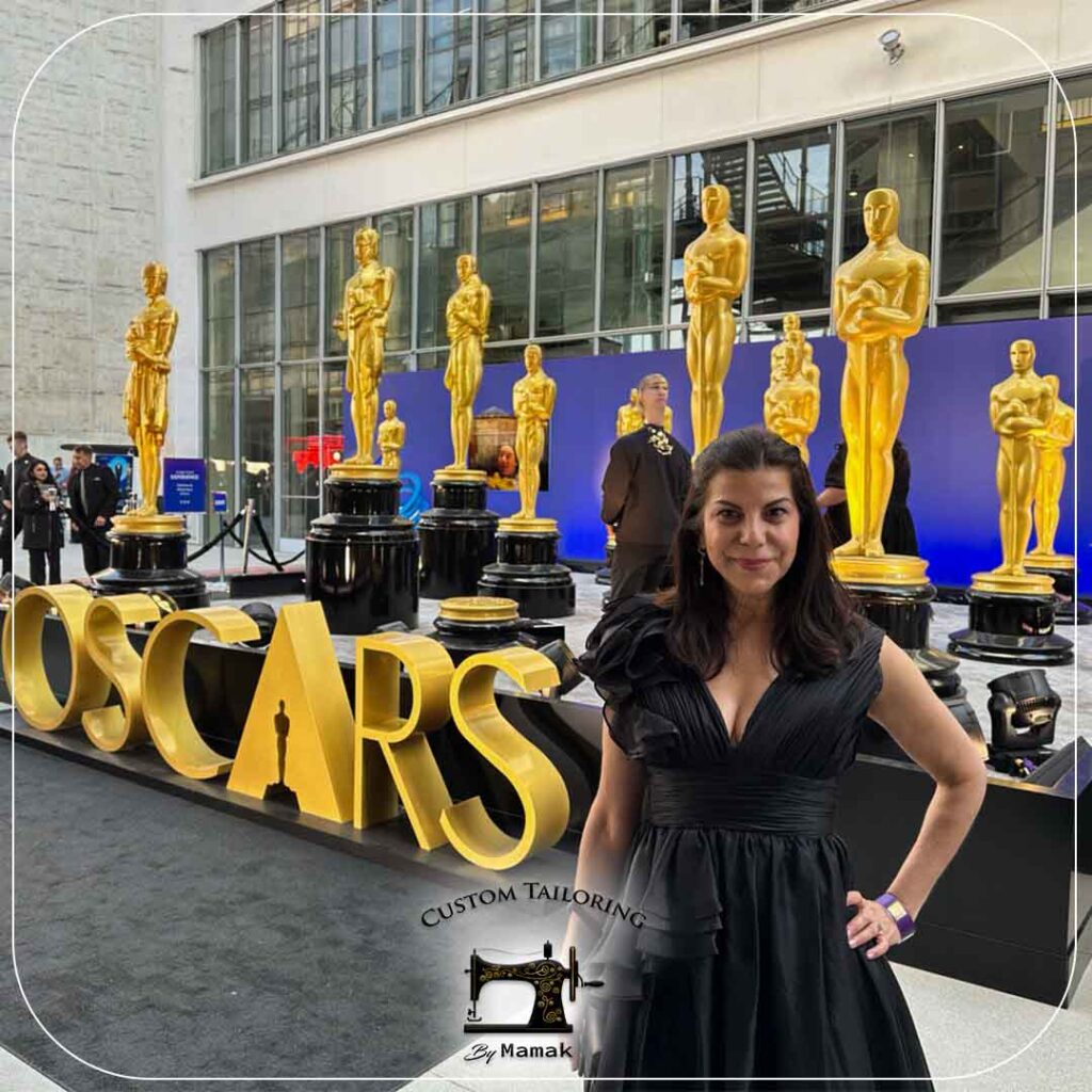clothing redesign and restyling San Diego by Mamak custom evening dress transformation red carpet style